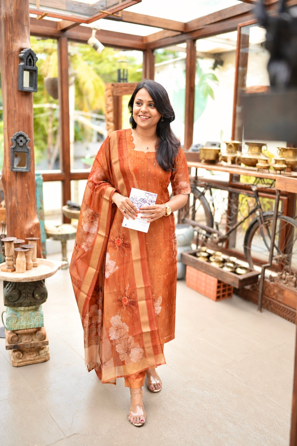 Oviya organza set with dupptta( set of 3) ready to dispatch