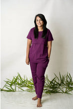 Load image into Gallery viewer, Wine Black Star Feeding Pant Set
