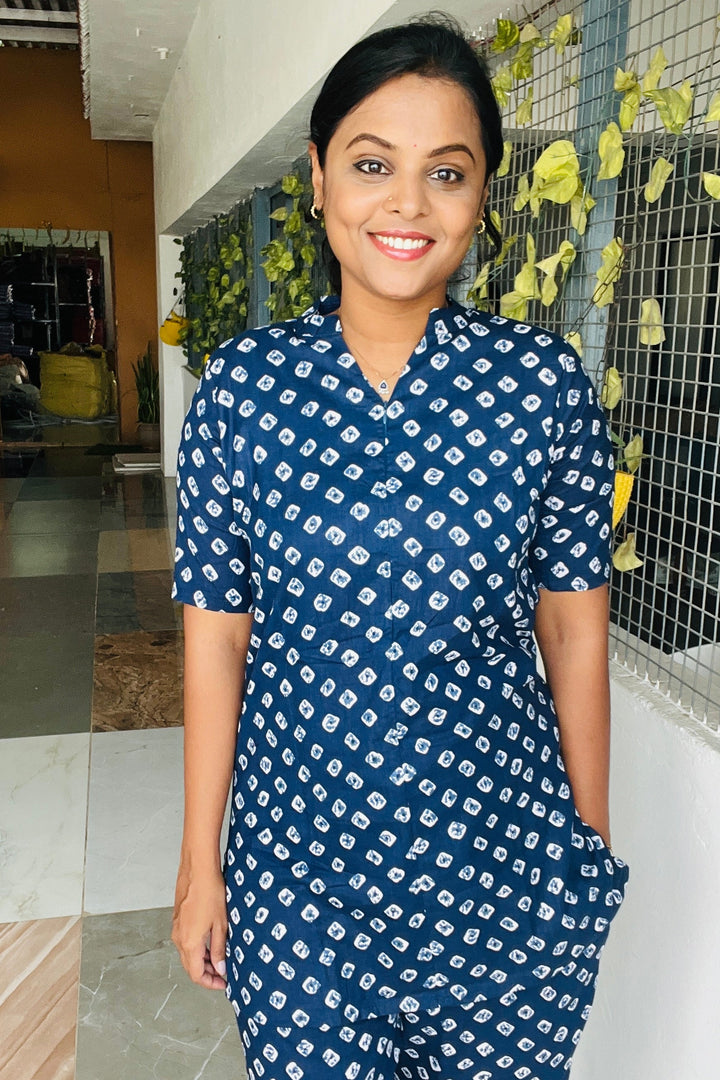 Navy Blue Night Co-ord Set