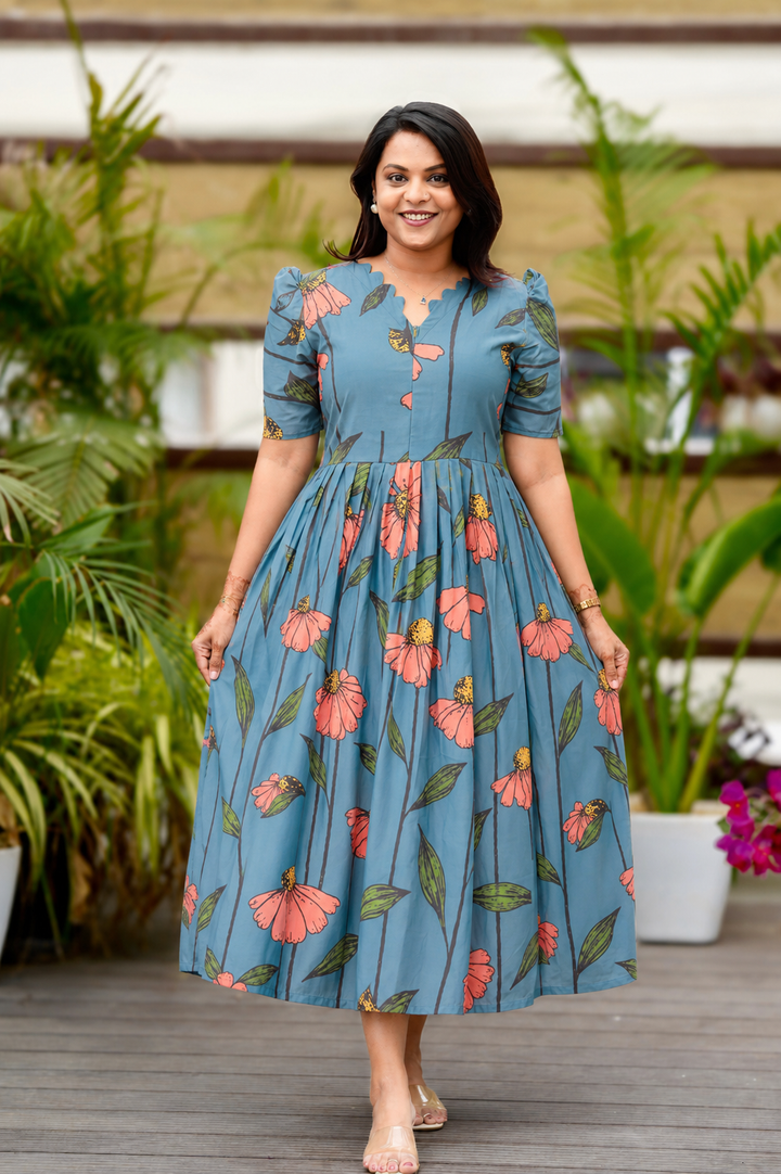 Deeksha  georgette casual  Dress With Lining ( No-Iron Everyday Dress)