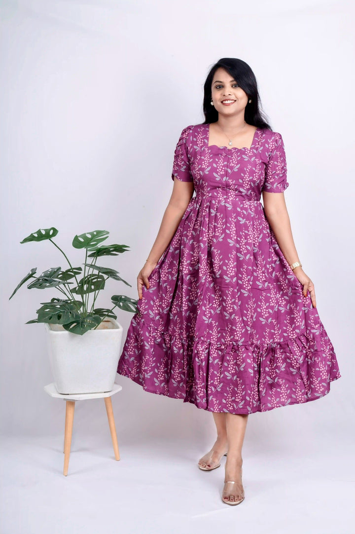 Rachel  Casual Dress With Lining( Wrinkle-Free Cotton Blend Dress)