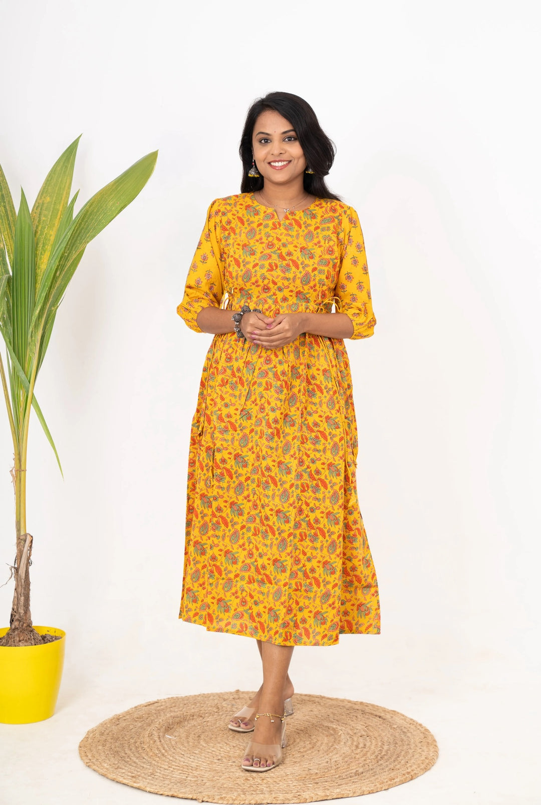 Alagu Maternity Feeding day to night dress without lining