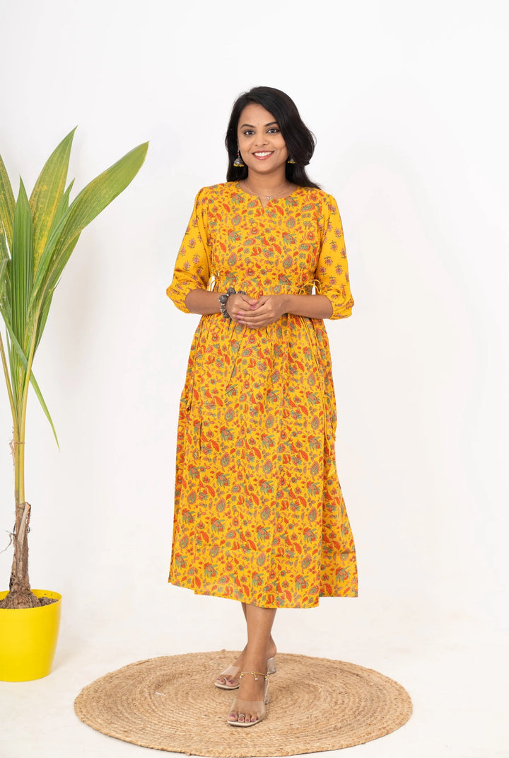 Alagu Maternity Feeding day to night dress without lining