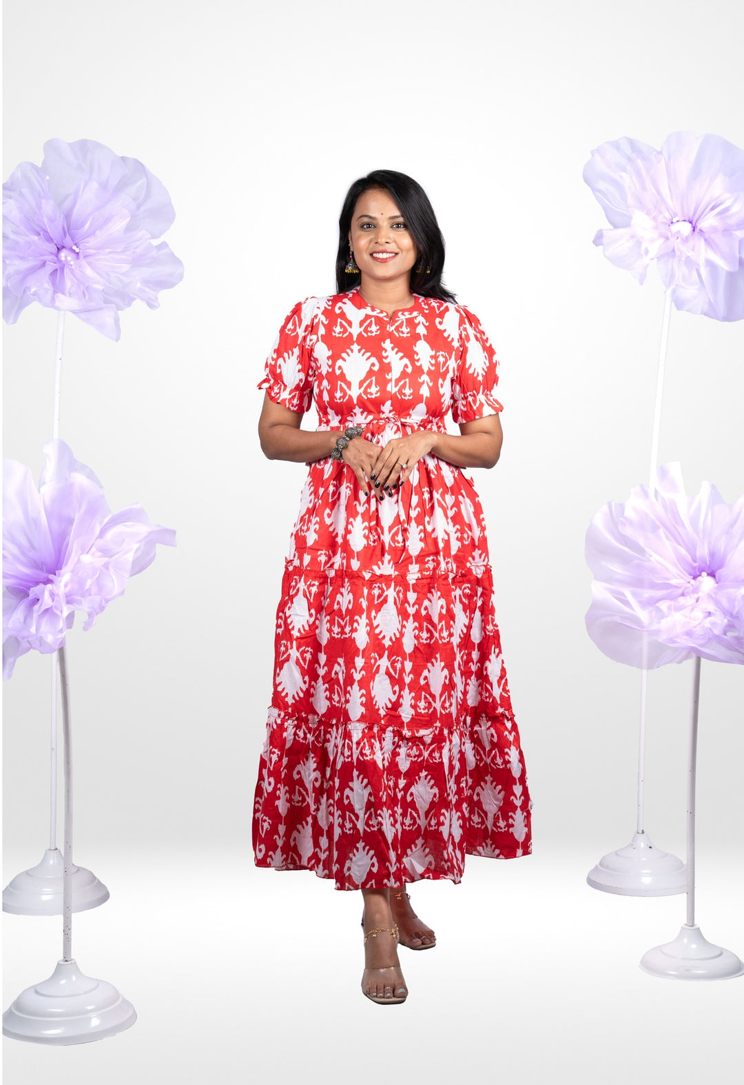 Raga  casual cotton Maxi Dress With Lining