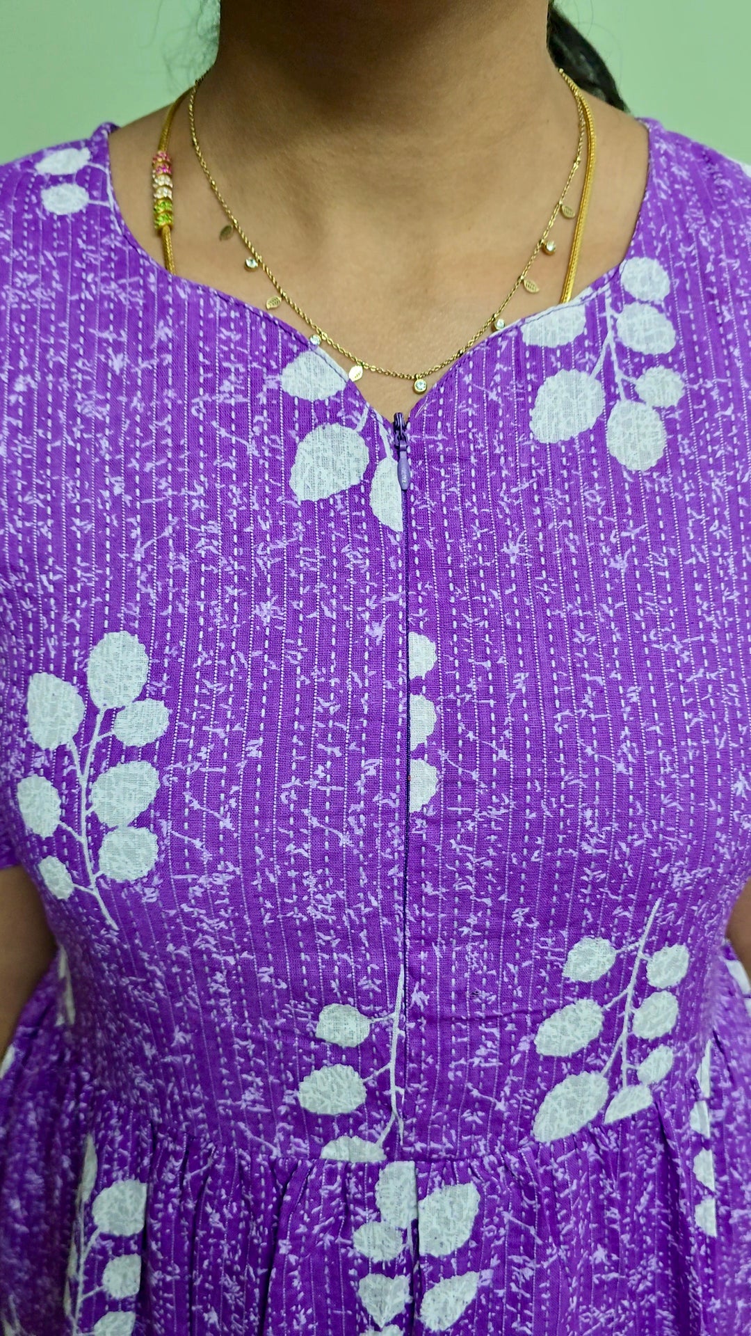 Lilac day to night dress without lining