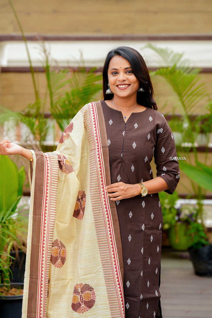 Hot chocolate cotton 3 piece Set with lining