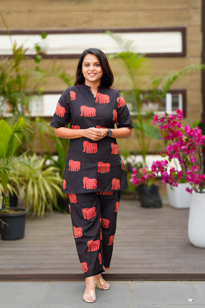 Theera- elephant day to night  Co-ord Set