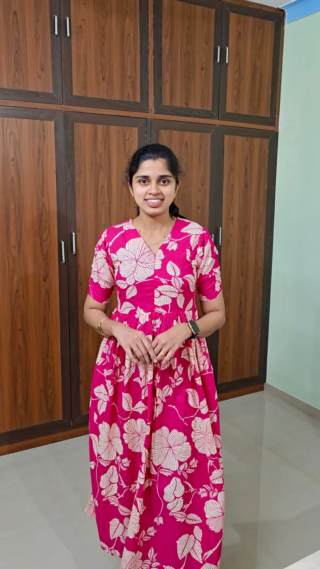 Pink day to night dress without lining