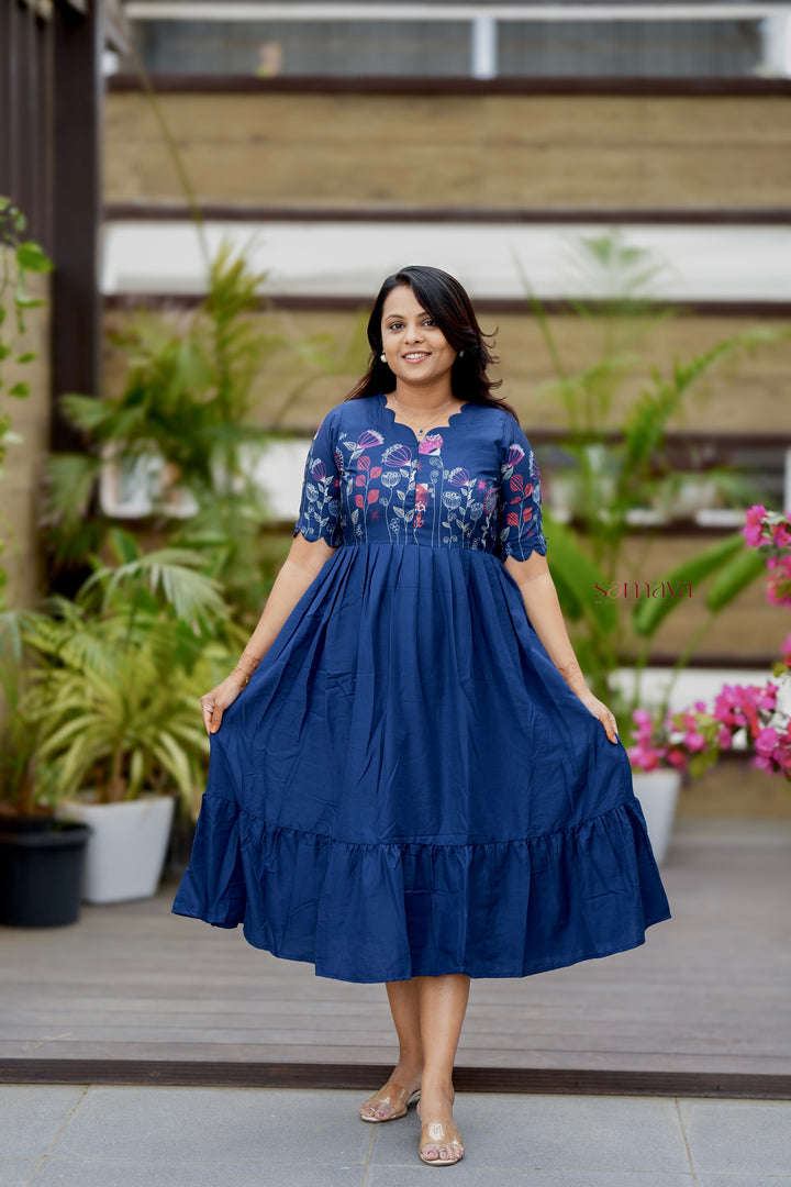 Princess  dress With lining( Wrinkle-Free Cotton Blend Dress)