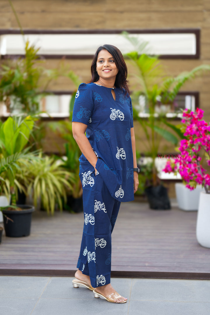 Nila-Blue cycle co-ord set