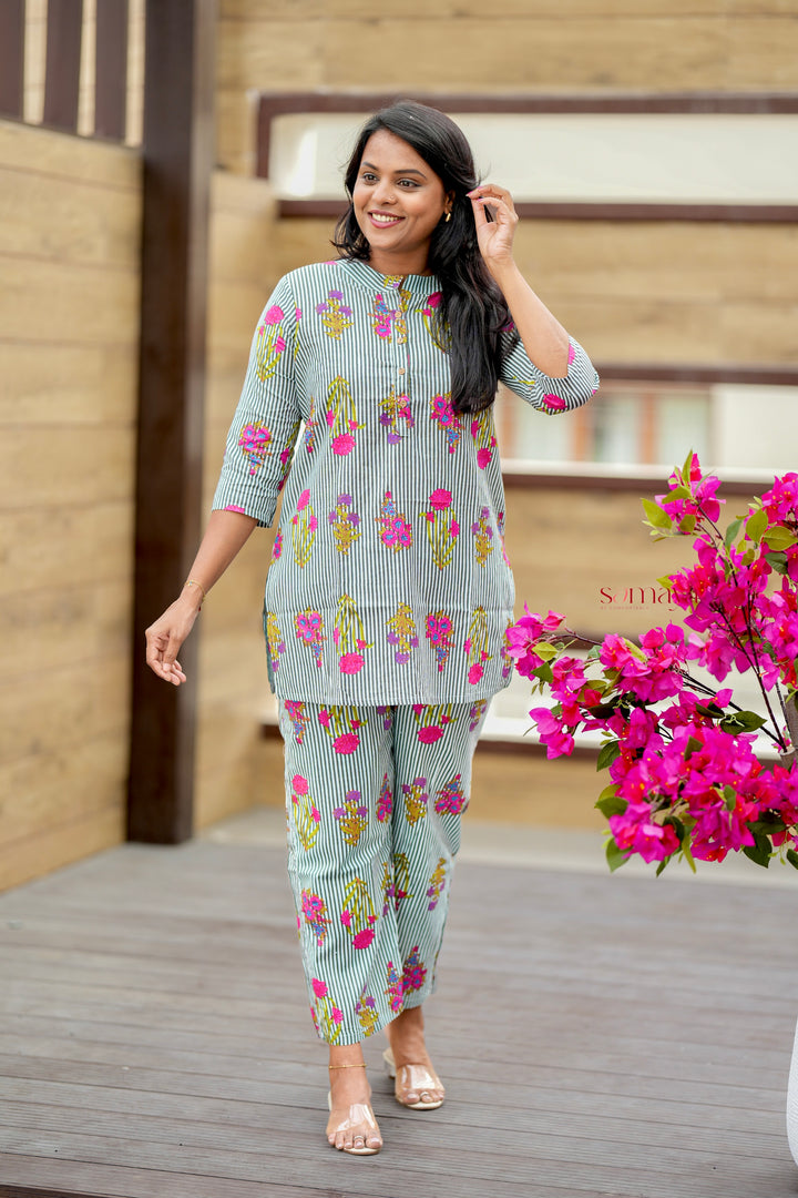 HAASYA- Checked Night Co-ord Set
