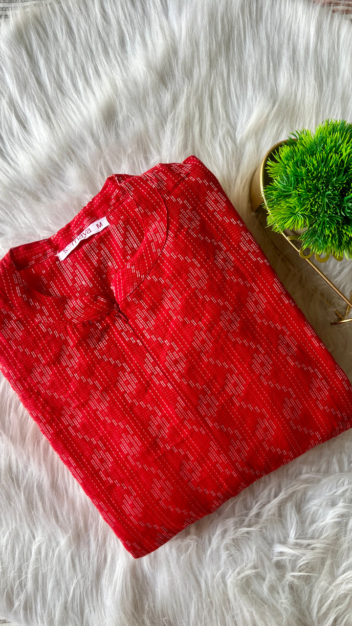 Red  day to night dress without lining