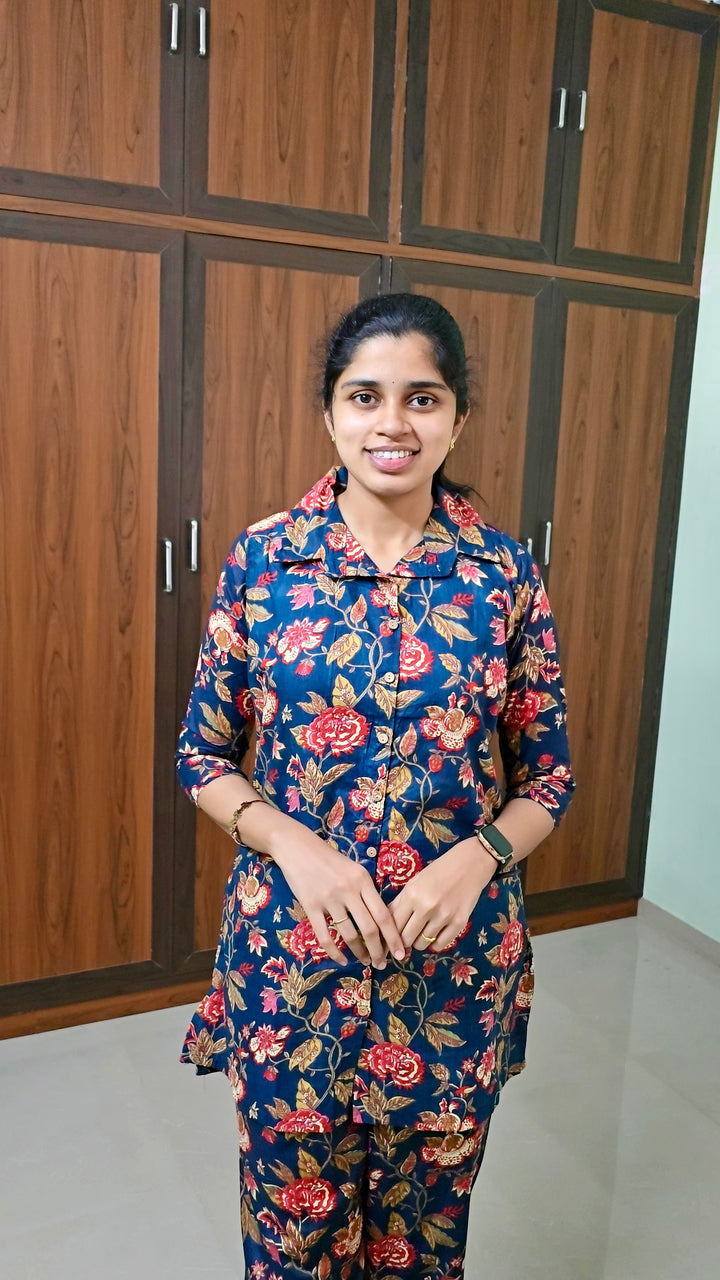 Swara - Navy  Night Co-ord Set