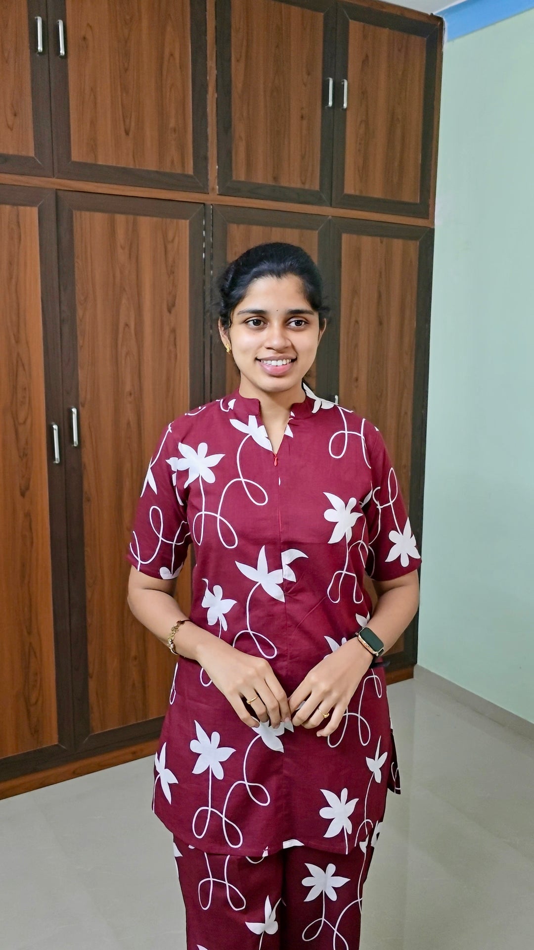 Theera - Maroon Night Co -ord  Set ( pre order )