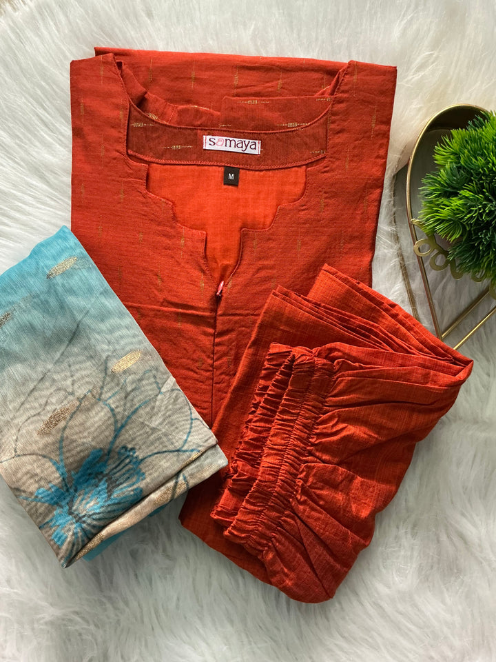 Meera raw silk suit set with dupptta( set of 3) ready to dispatch