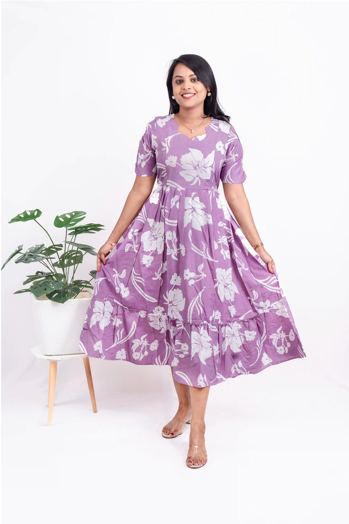 Lilac Day To Night Dress Without Lining