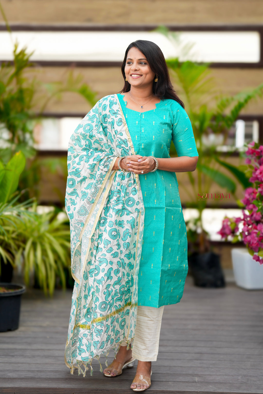Divya sky  raw silk suit set with Dupatta-3 piece set