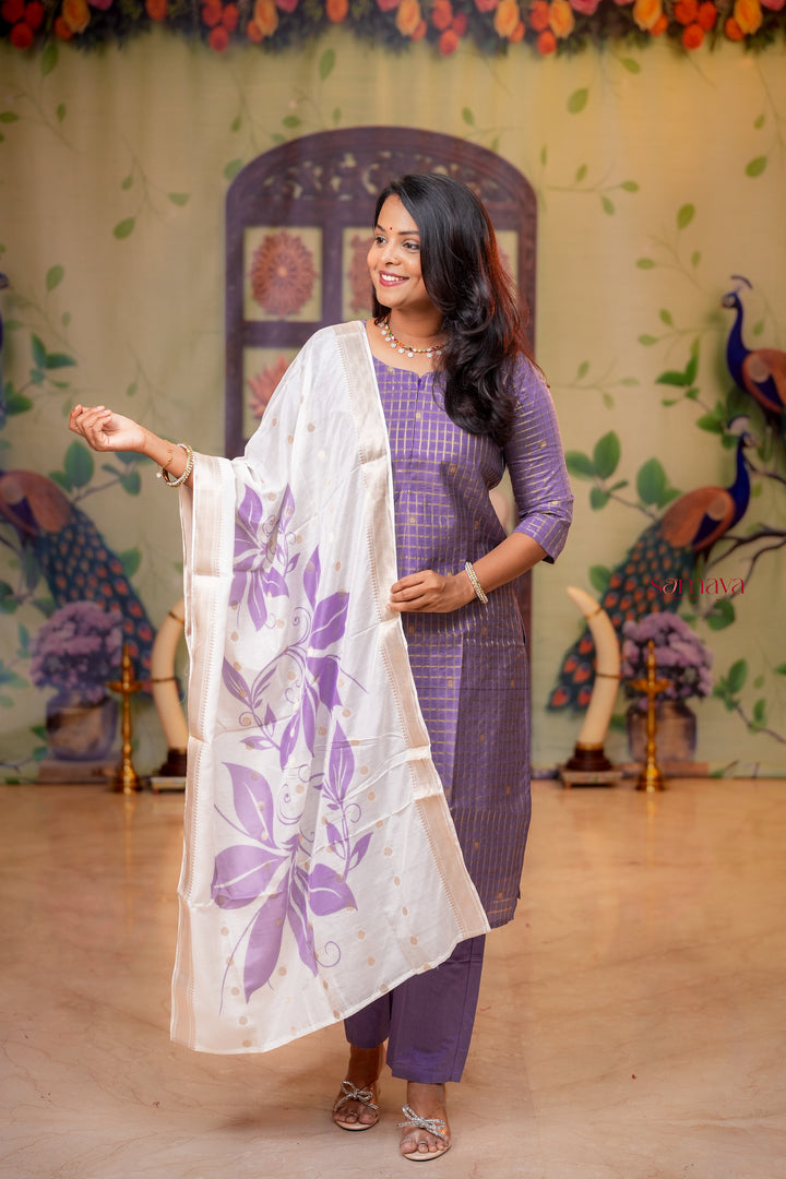 Radha raw silk Kurta 3 piece set