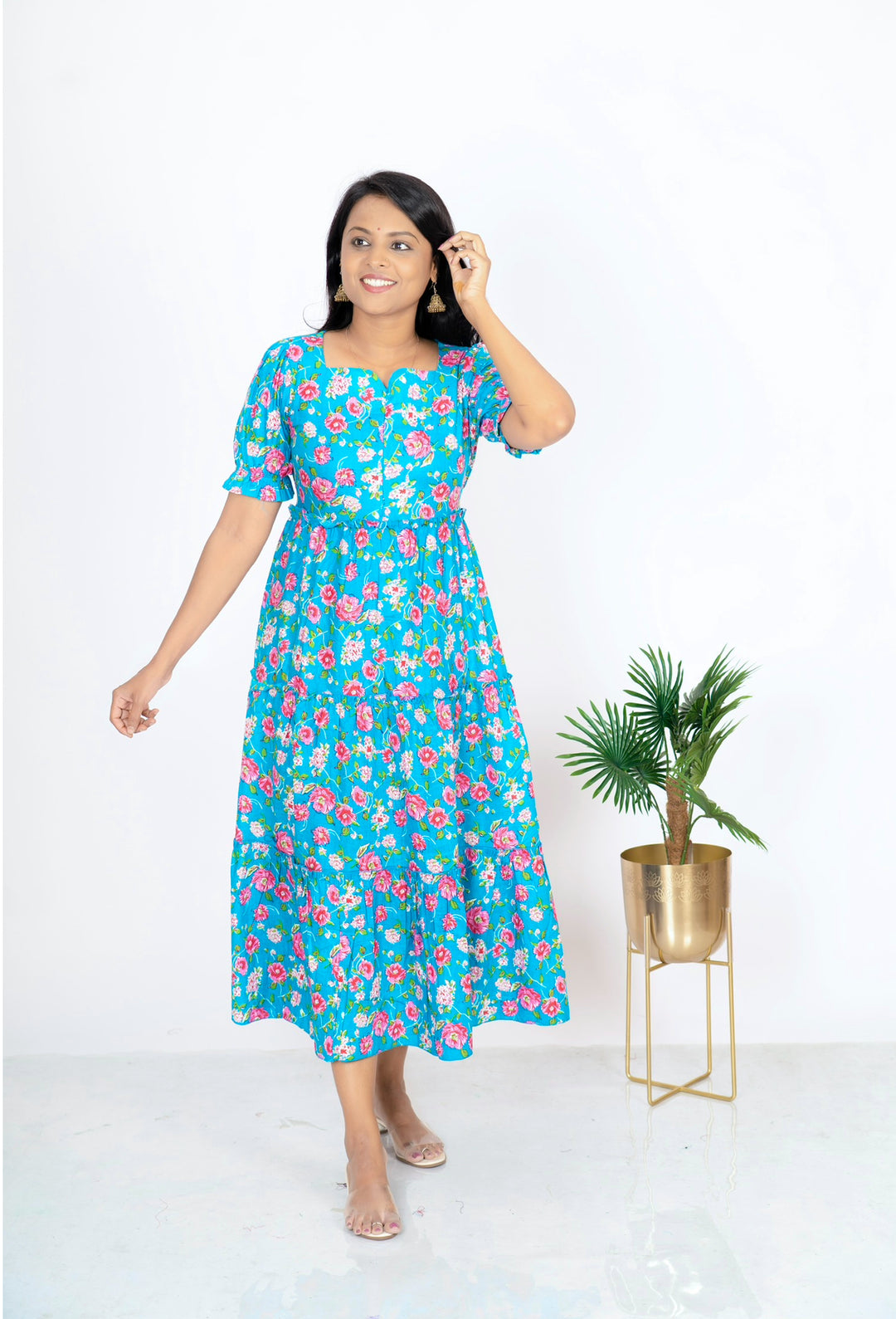 Skyblue  day to night dress without lining