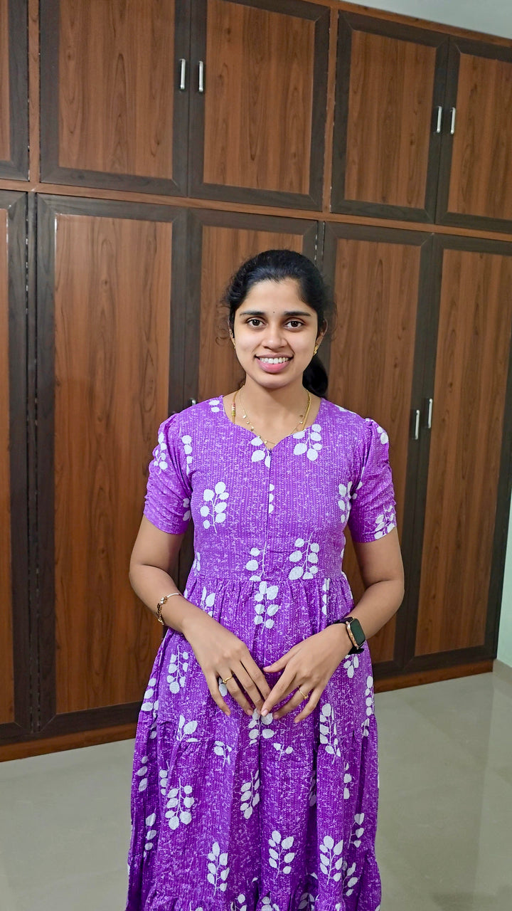 Lilac day to night dress without lining