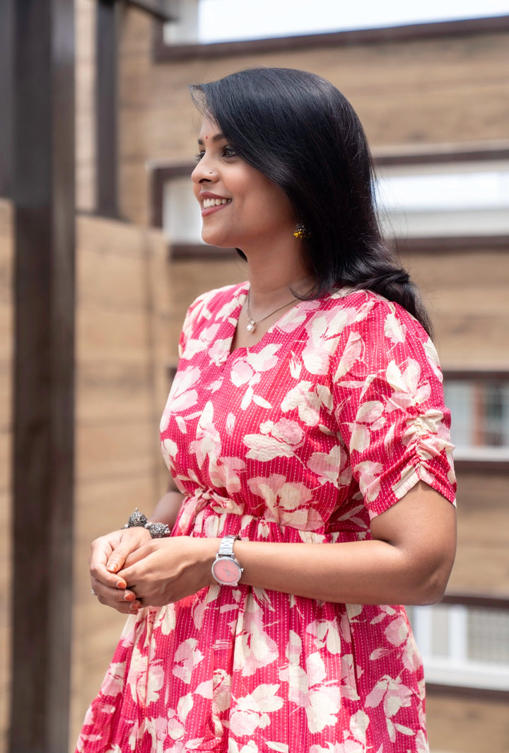 Dreamy kantha Casual Dress With Lining