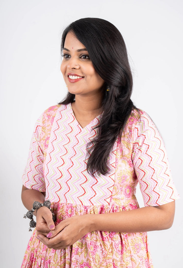 Maxi Preetha  Maternity Feeding day to night dress without lining