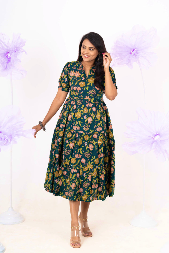 Maragatham casual  Dress With Lining