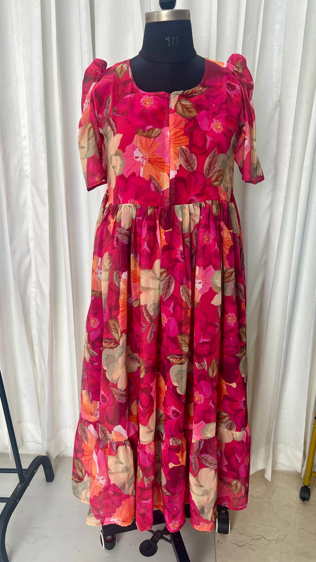 Shruthi georgette casual  Dress With Lining ( No-Iron Everyday Dress)