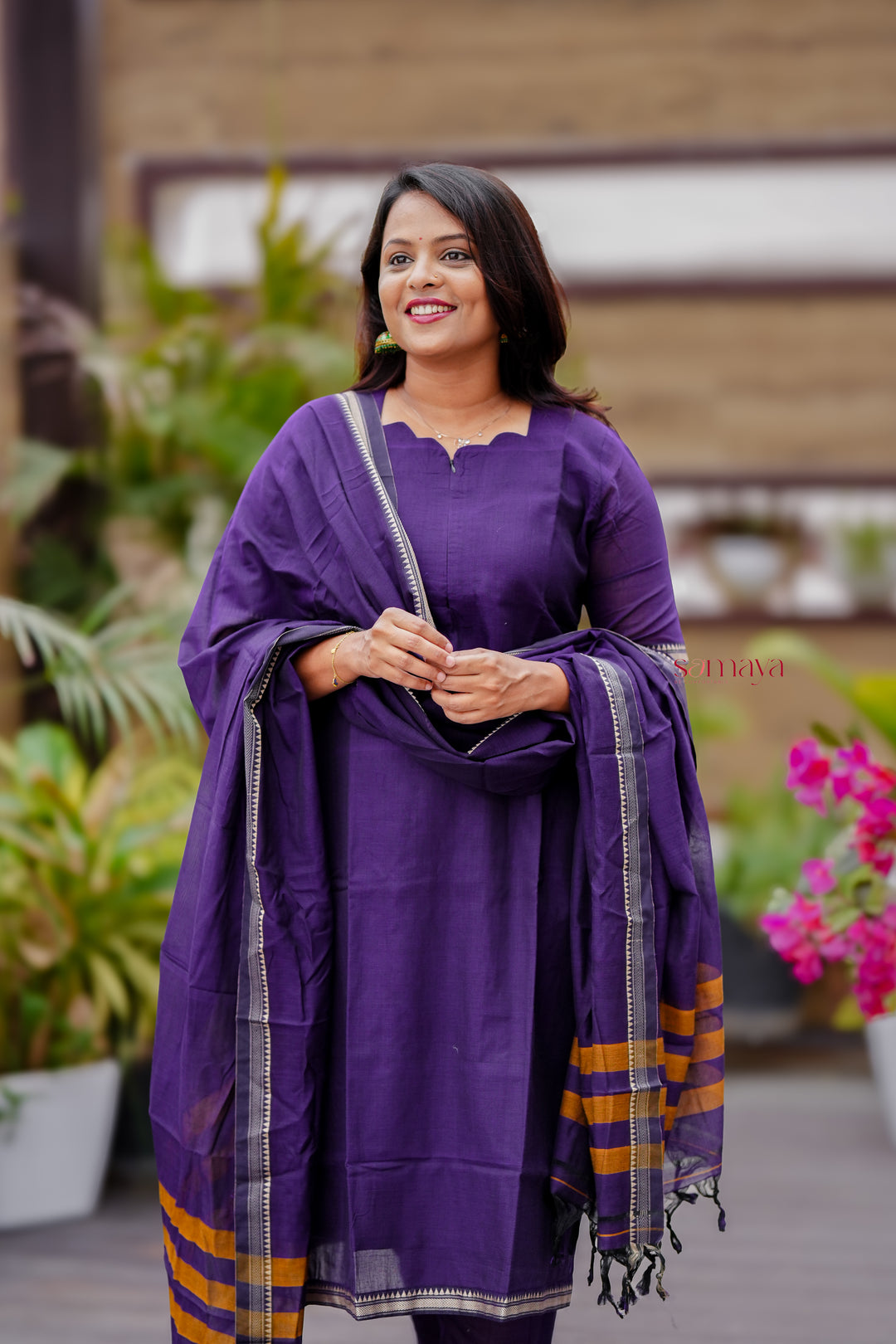 Malar Narayanpet set( top & dupptta)