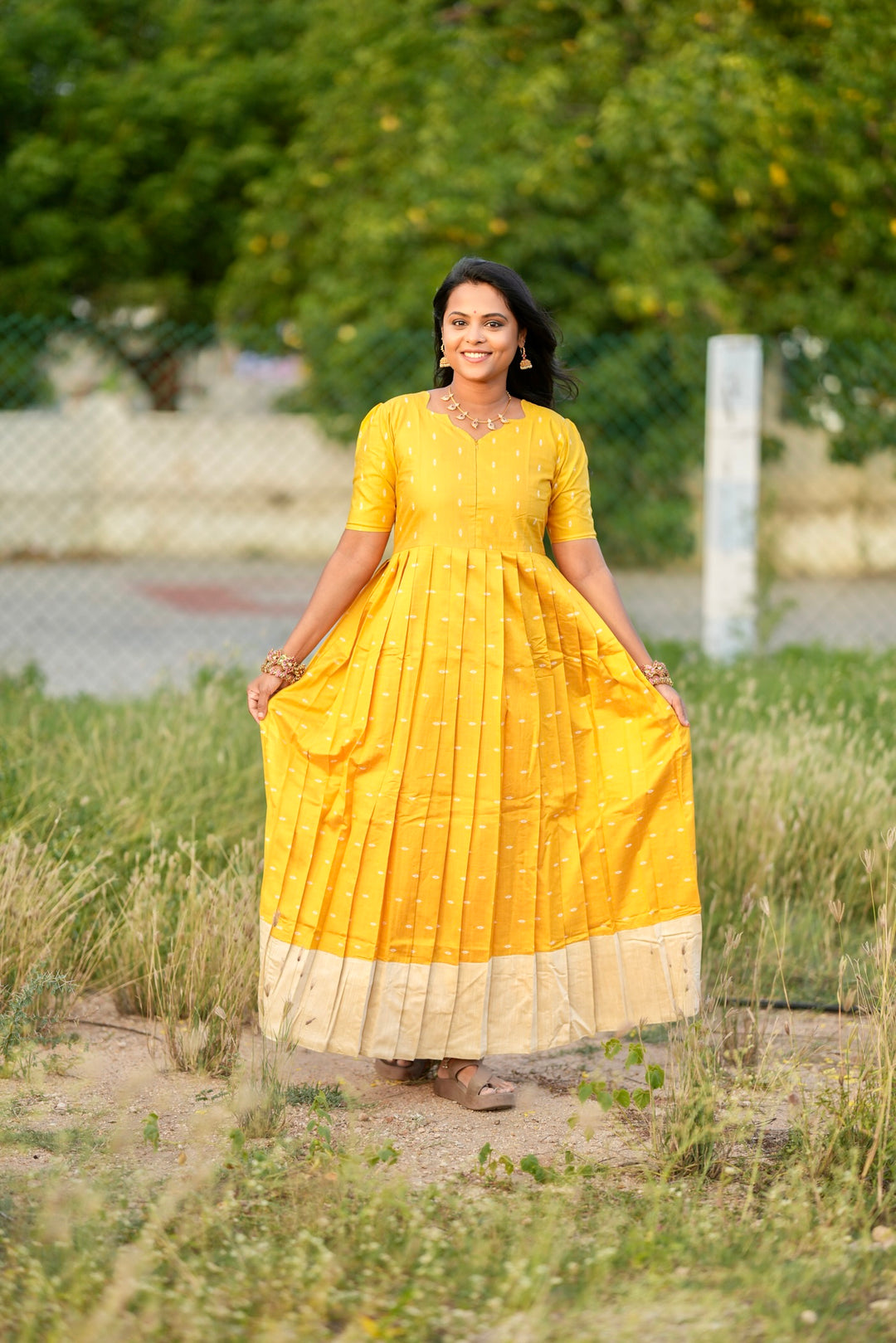Kanchi kamatchi Maxi Dress With Lining