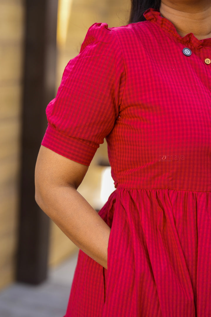 Deepika  maxi cotton  Dress With Lining(Ultimate Layered Flare Dress)