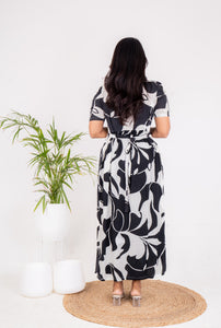 Maxi Black & white Light Weight Dress