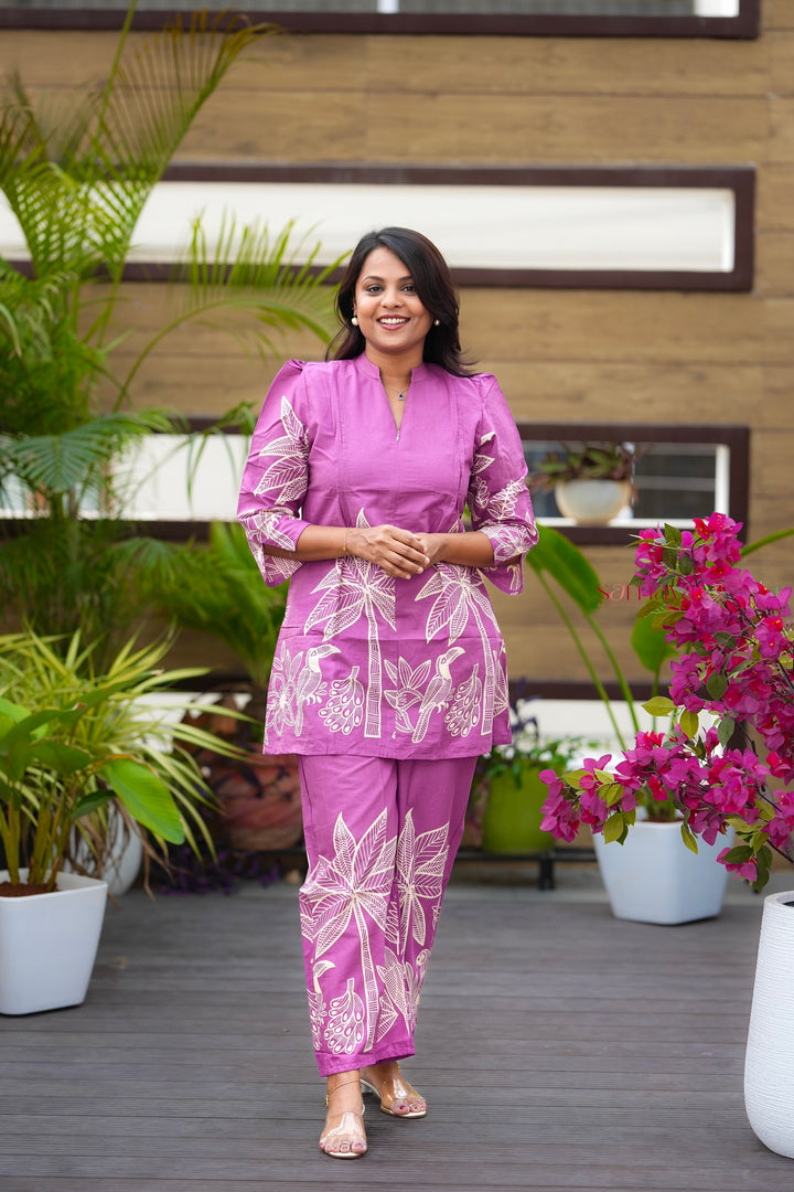 Lilac daily wear  Co-ord Set