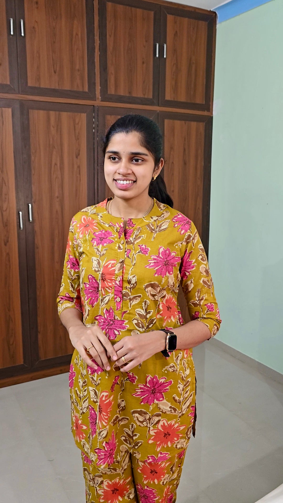 THEERA  -Mustard  Night Co-ord  Set