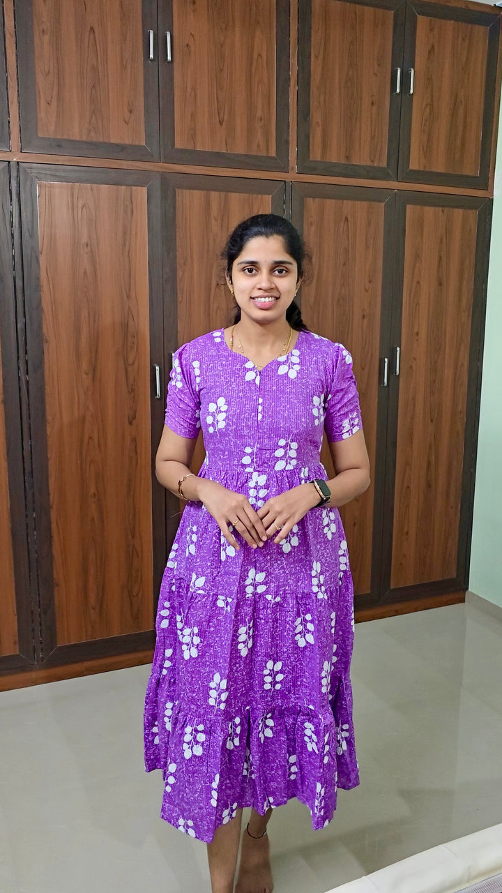 Lilac day to night dress without lining