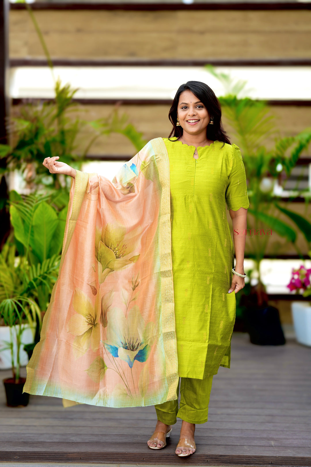 Deepika  raw silk suit set with dupptta( set of 3) ready to dispatch