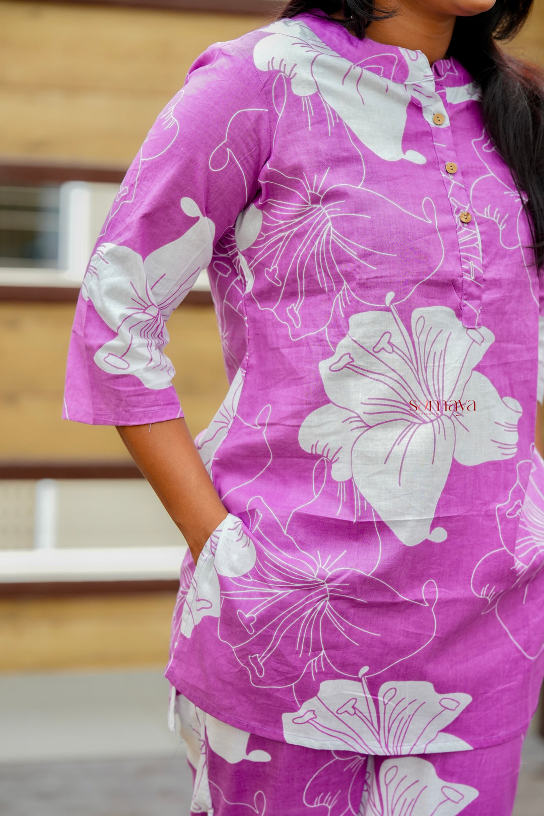 HAASYA  Lilac Night Co-ord Set