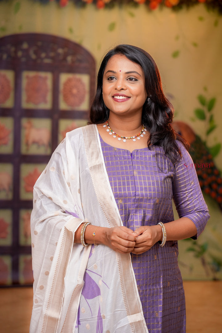 Radha raw silk Kurta 3 piece set