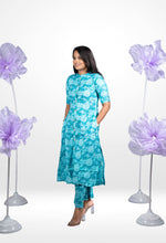 Load image into Gallery viewer, Niranjana cotton  Kurta set (button opening)
