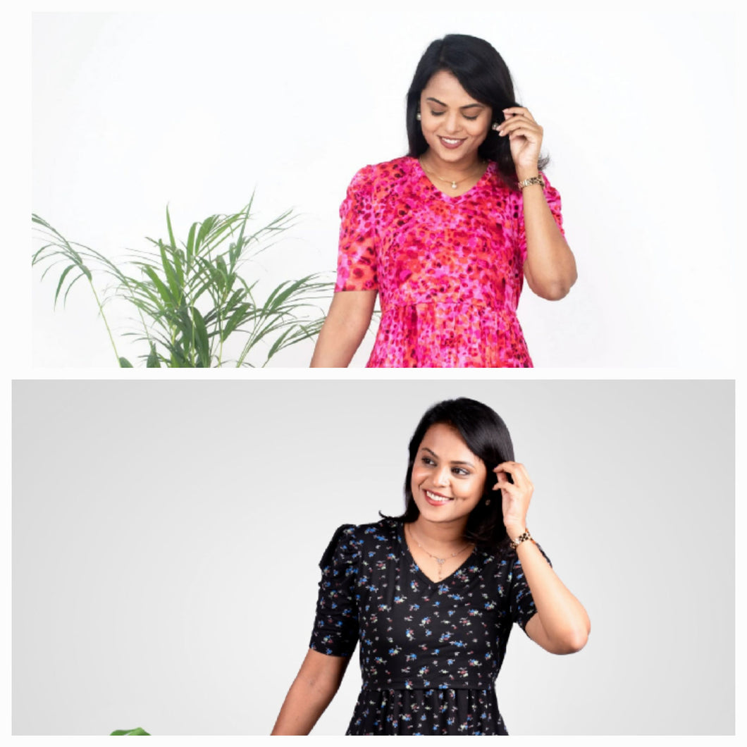 Maxi Pink & Stella Combo Pack Of Two dress