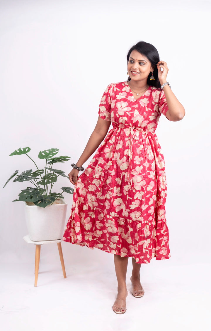 Dreamy kantha Casual Dress With Lining