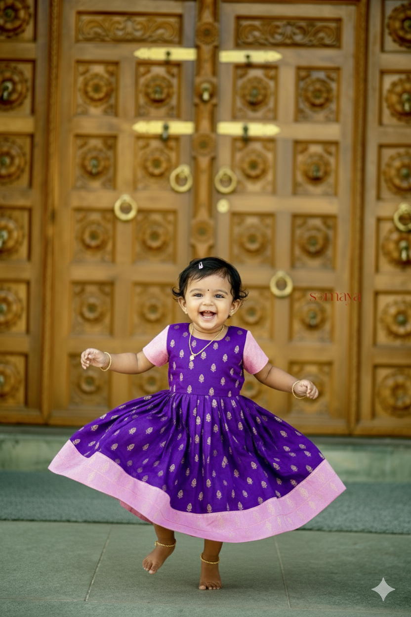 Soundarya kids Dress With Lining ( pre order )