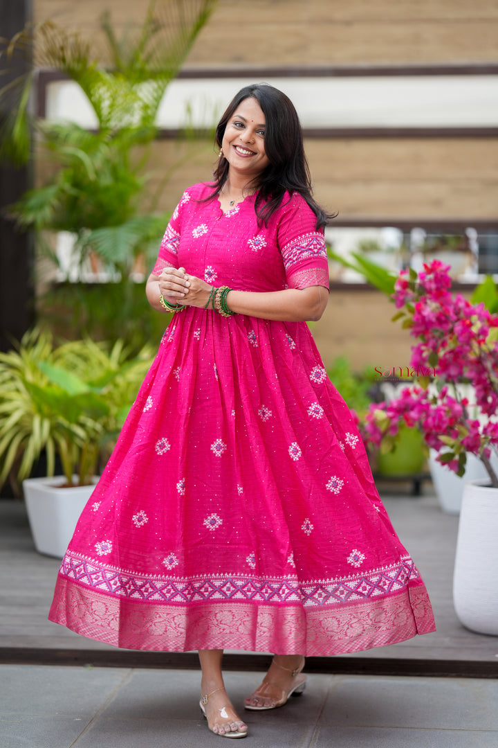 Jothika Festive  Maxi   Dress with Lining ( ready to dispatch)