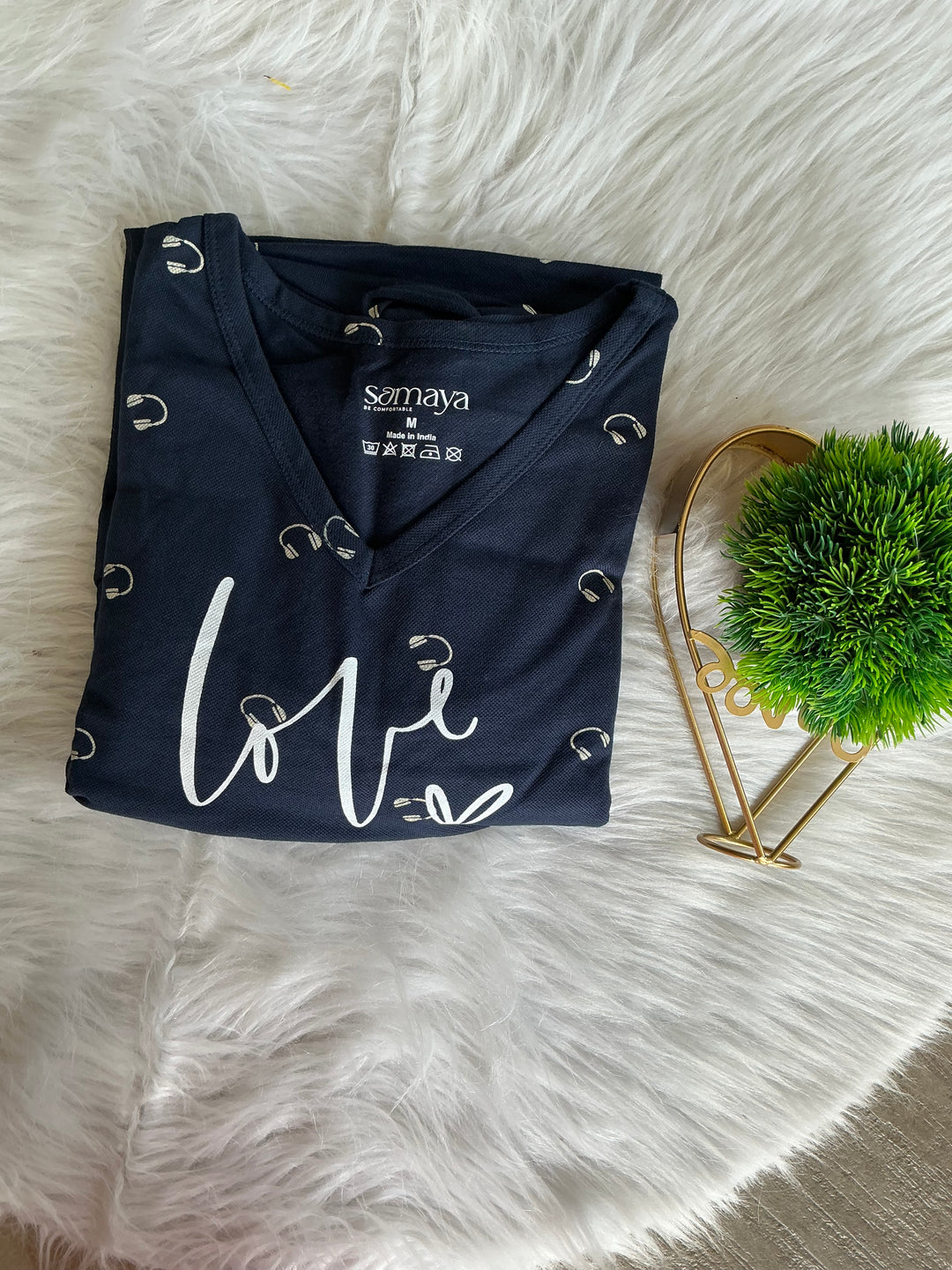 Midi navy love thick weight dress