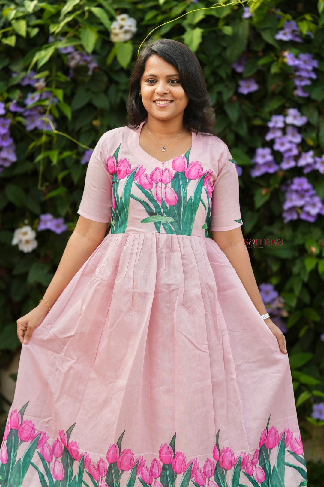Tulip Pure Chanderi Dress With Lining ( ready to dispatch)