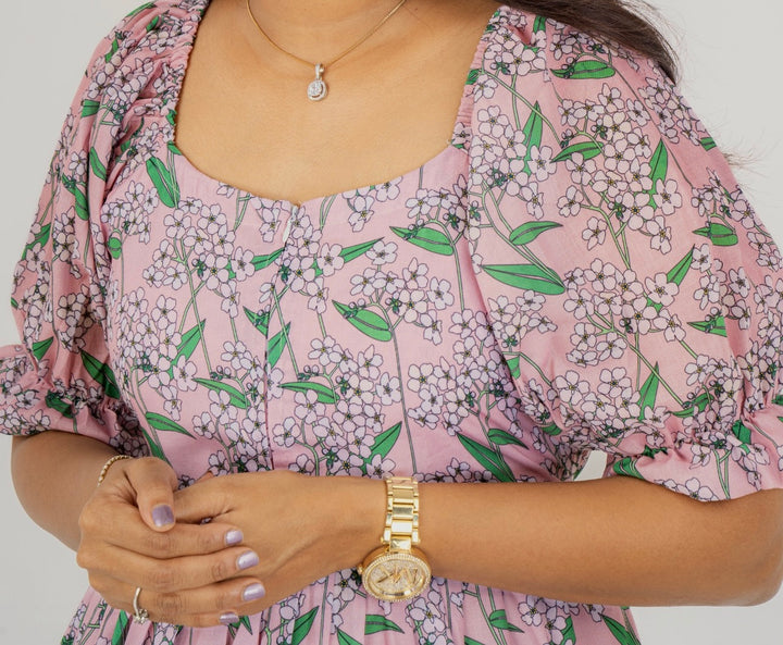 Emma  casual  Dress With Lining "Non-Maternity &  maternity Feeding-Friendly Dress"
