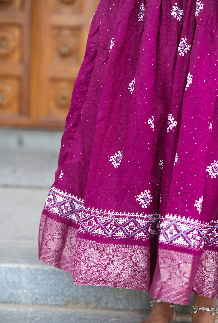 Venba festive  maxi Dress with Lining