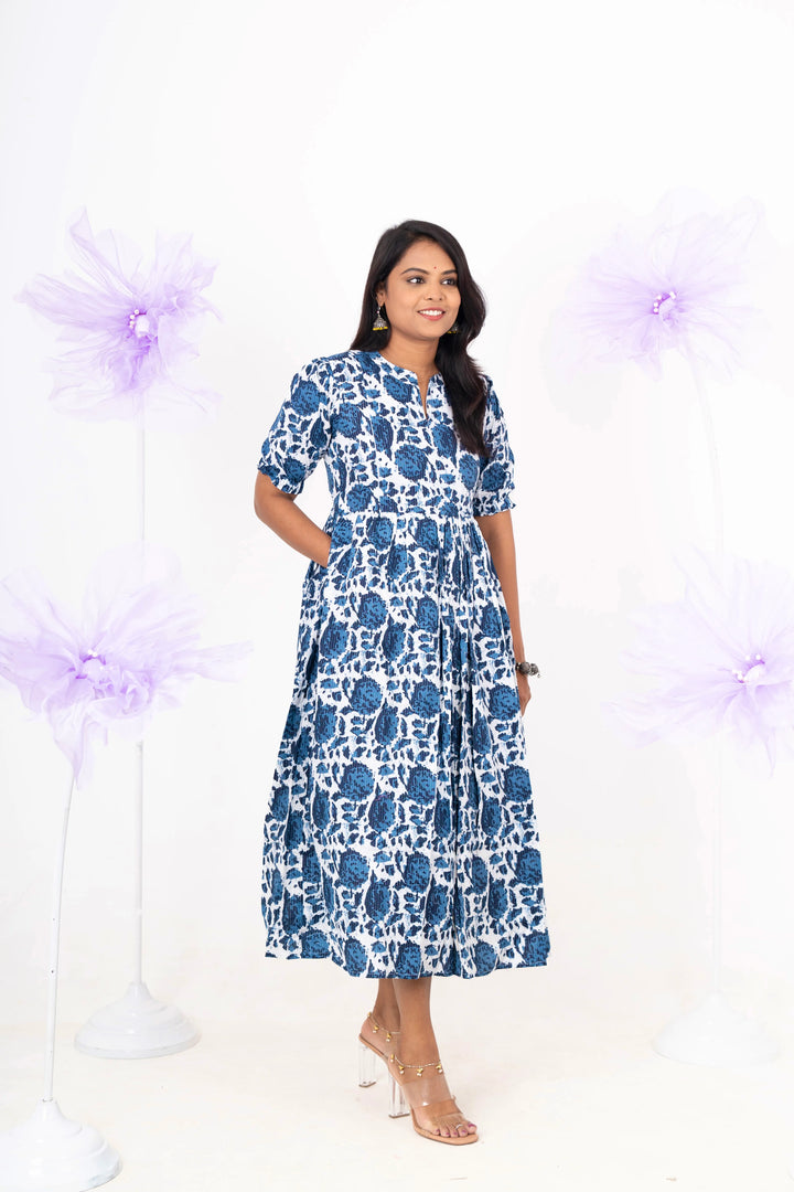 Anya casual  Dress With Lining Non-Maternity & Feeding-Friendly Dress
