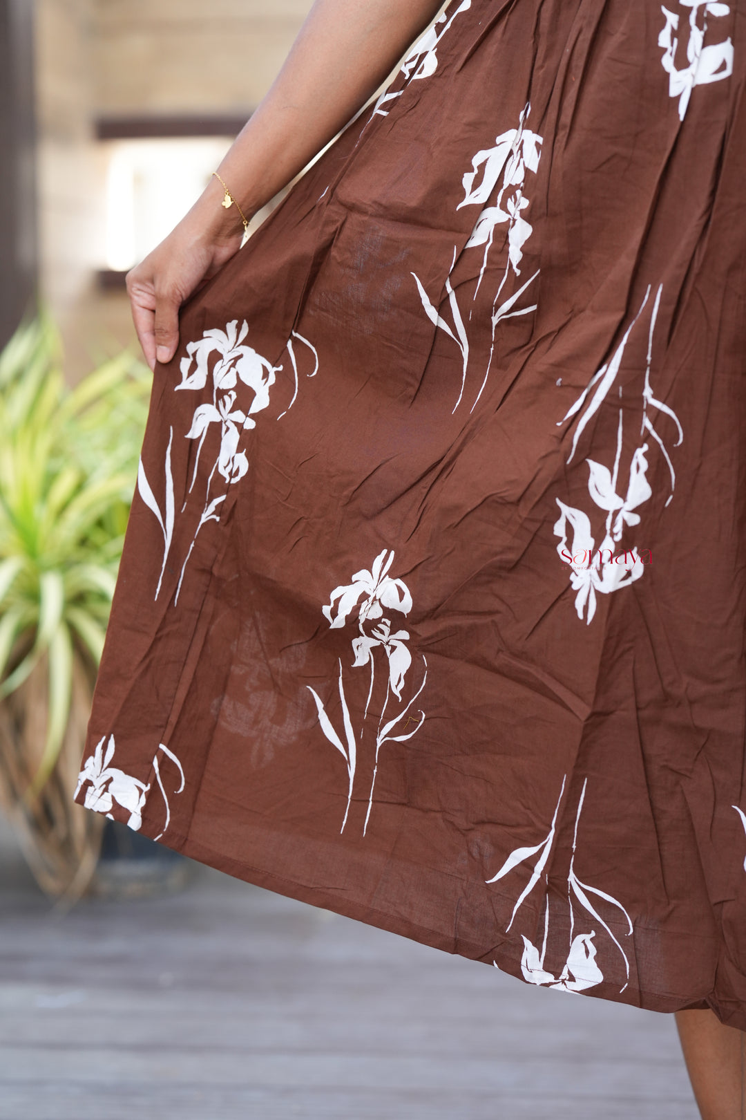Chocolate casual Dress With Lining( special edition - limited stock )