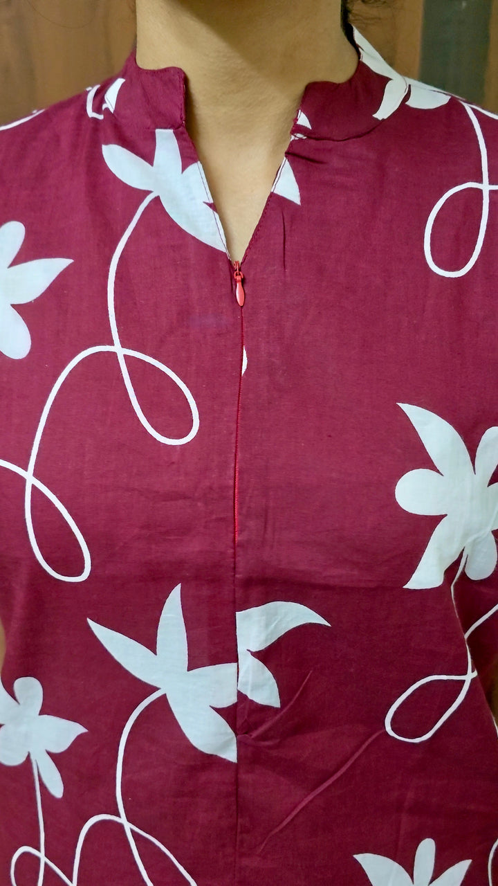 Theera - Maroon Night Co -ord  Set ( pre order )